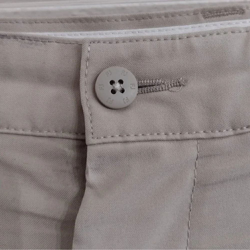 FootJoy Performance Pants Mens 36 X 32 Golf Stretch Beige Button Front Chino